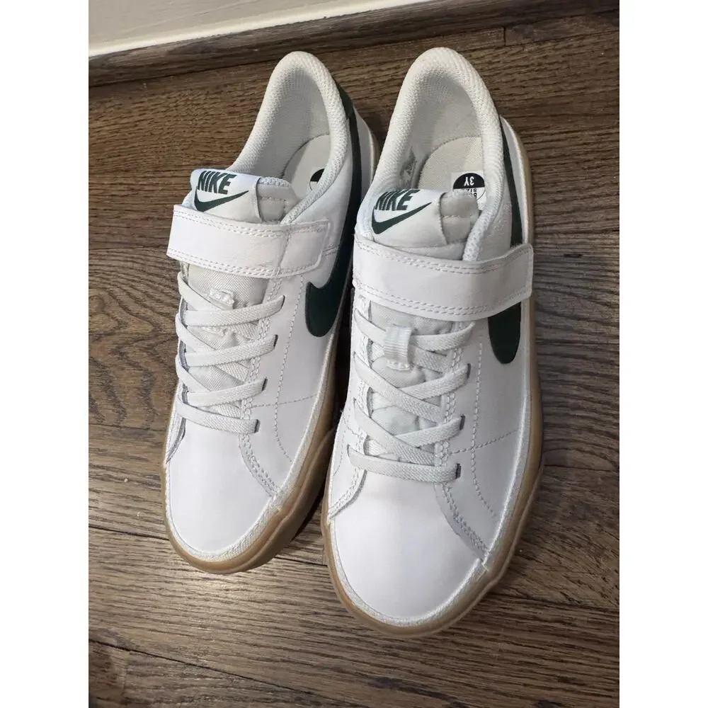 Nike Court Legacy Fir/White/Gum Lt Brown Kids Size 3 Youth Brand NEW